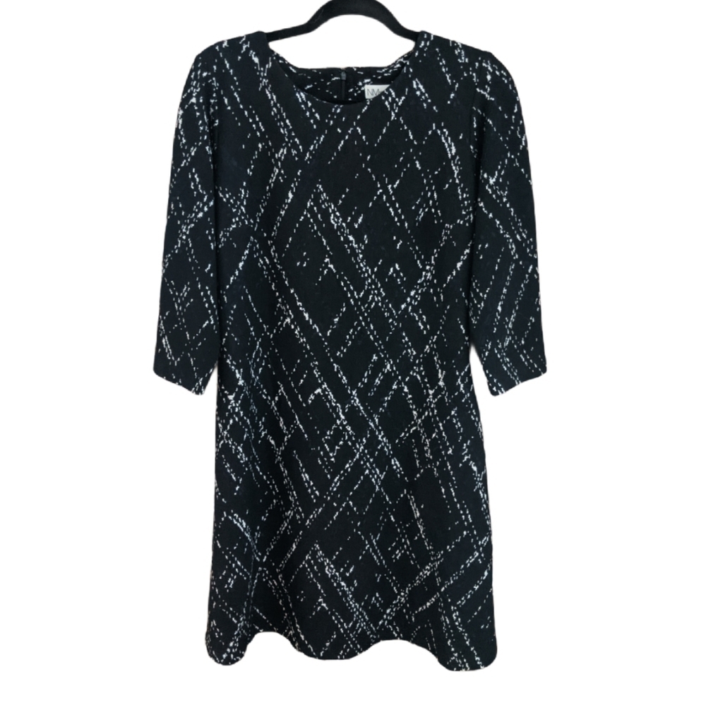 Neiman Marcus  Fit and Flare Sleeved Pocket Dress Size Women's 10